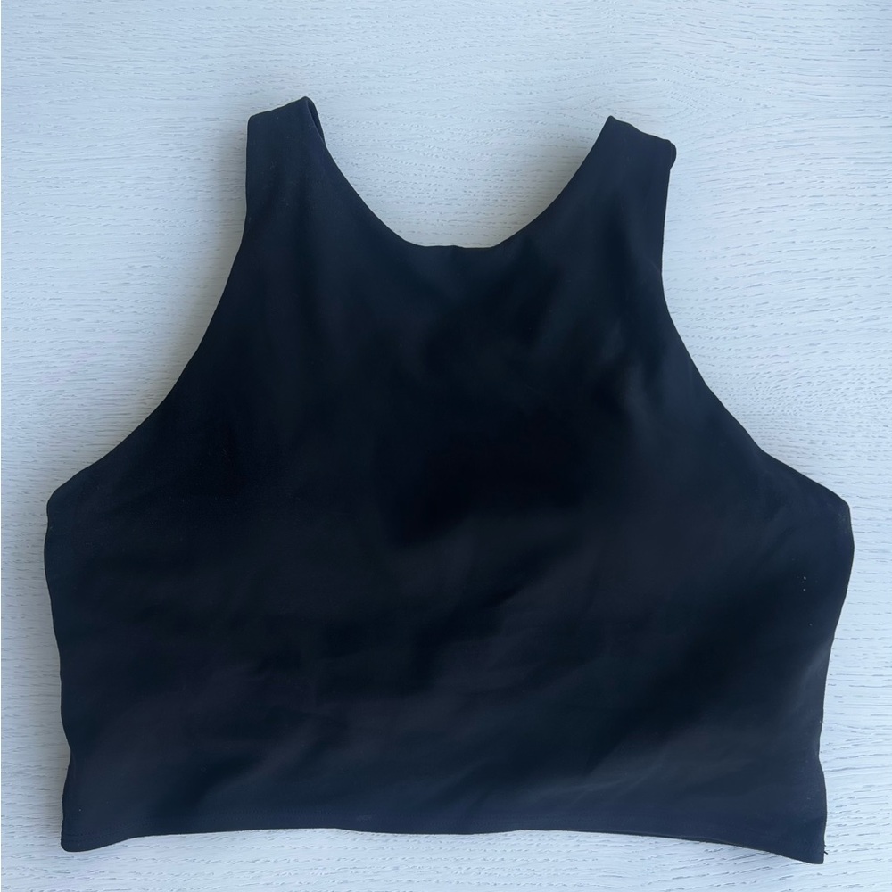Athleta high neck built in bra workout top